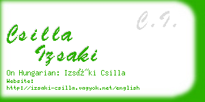 csilla izsaki business card